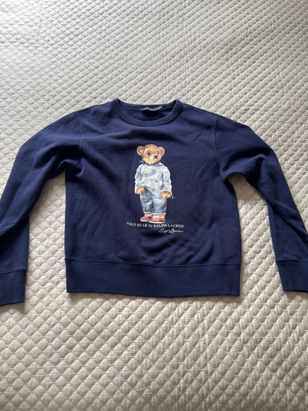 Polo by Ralph Lauren Navy Bear Sweatshirt with Graphic